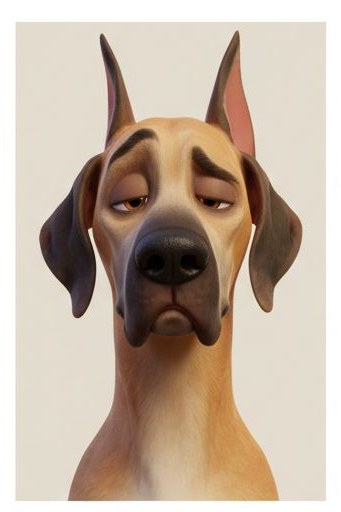 A calm Great Dane